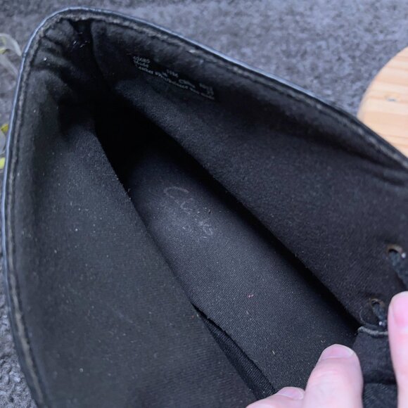 Clarks Boots Bergen Womens Size 11 Leather Black Lace Up Block Heel Ankle Bootie - Picture 7 of 10